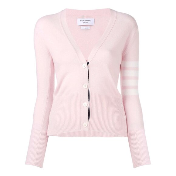 Thom Browne Pink Cashmere Cardigan, size 42 (fits like a fitted size Small). - Picture 2 of 15